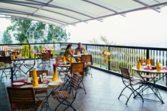 cafe terrace in yellow